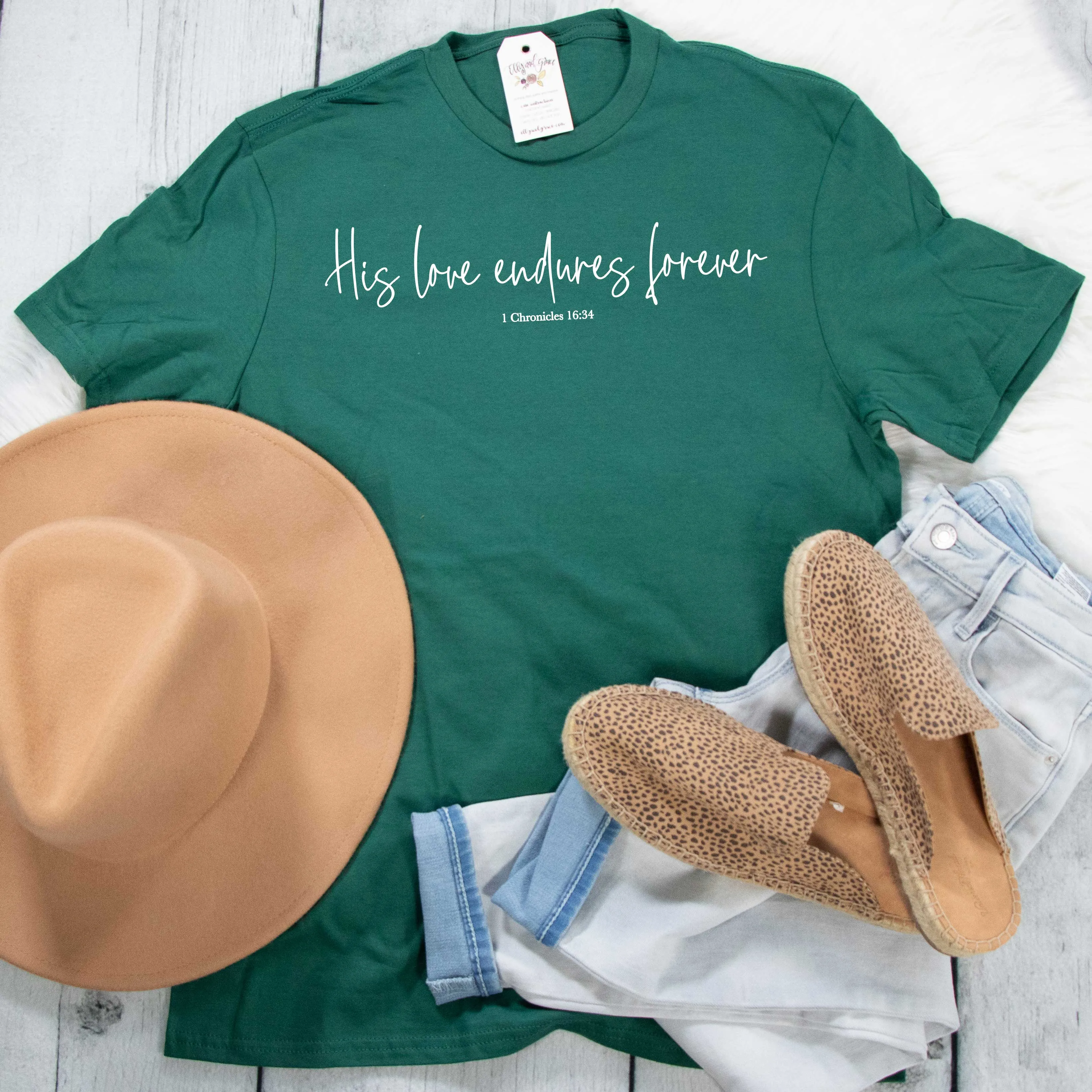 His Love Endures Forever Jewel Tone Unisex Shirt