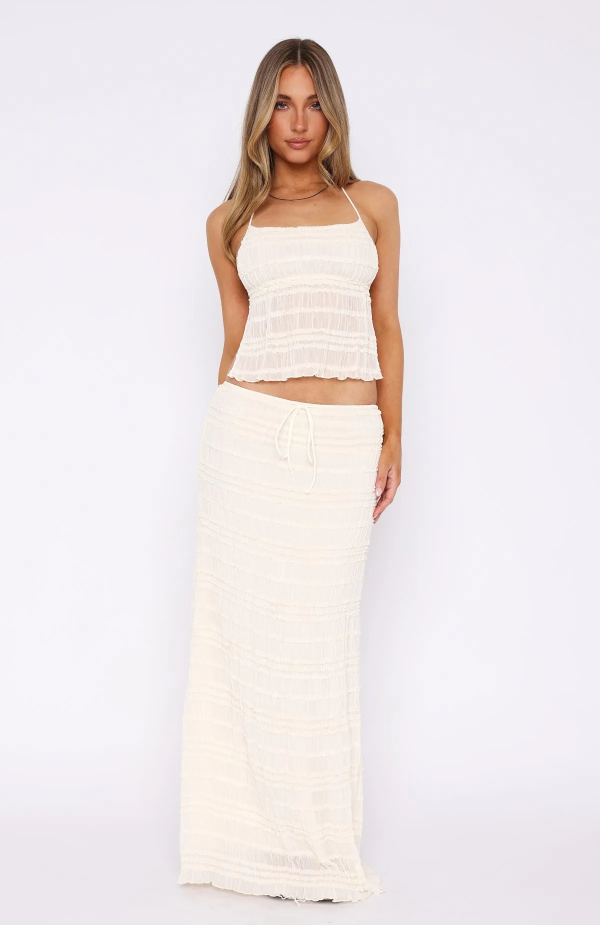 Hold Out Maxi Skirt Cream