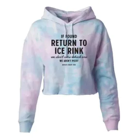 If Found Cotton Candy Hooded Crop - M