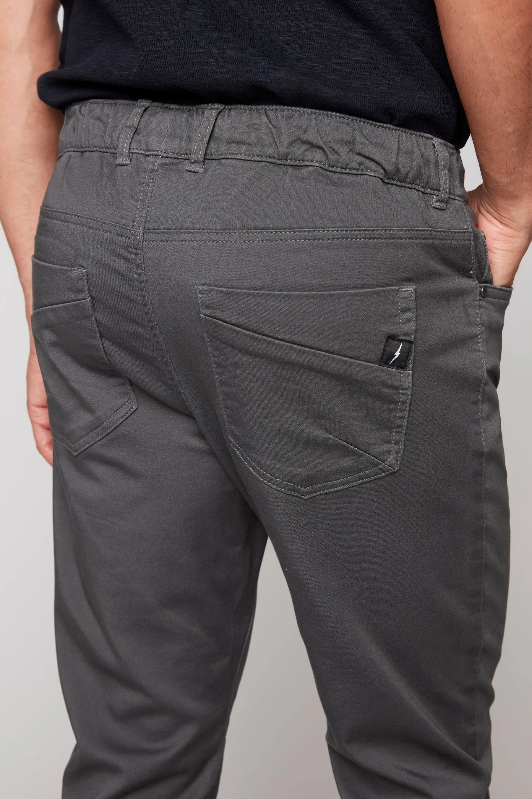 JAGGER - 5 Pocket Soft French Terry Classic Jogger - Dark Grey