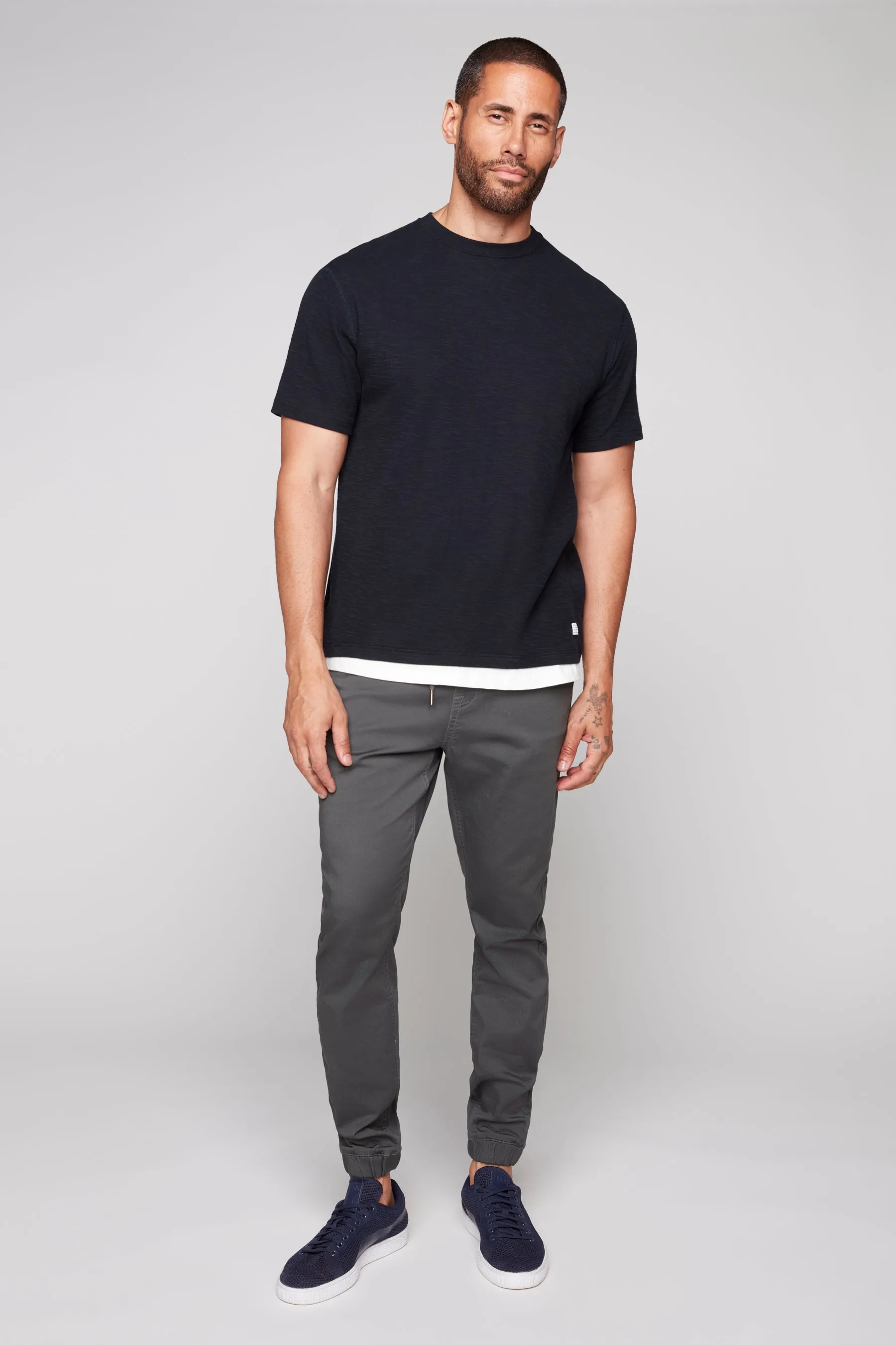 JAGGER - 5 Pocket Soft French Terry Classic Jogger - Dark Grey