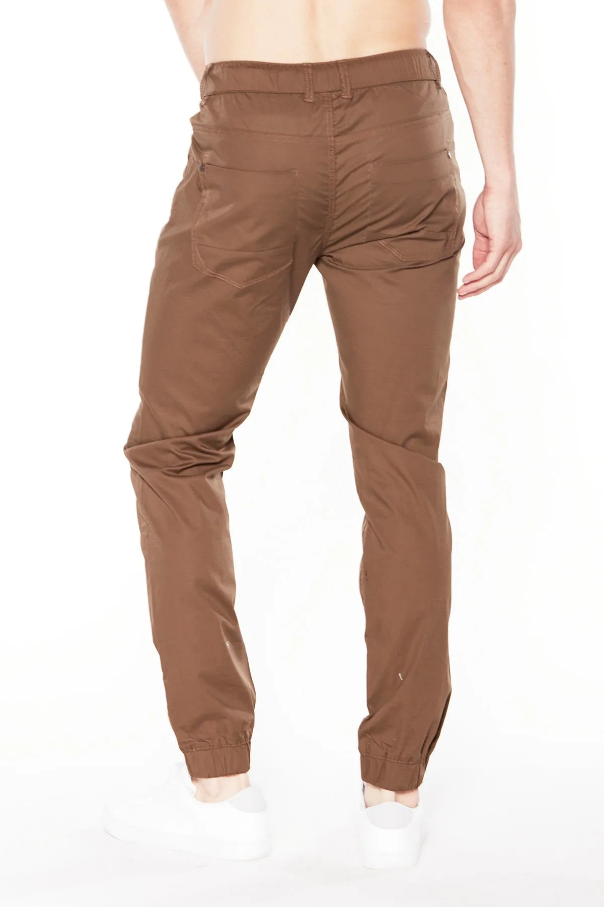 JAGGER - 5 Pocket Twill Classic Jogger - Tobacco