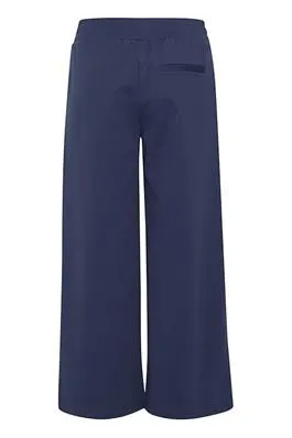 Kate Cropped Wide Leg Pants (Medieval Blue)