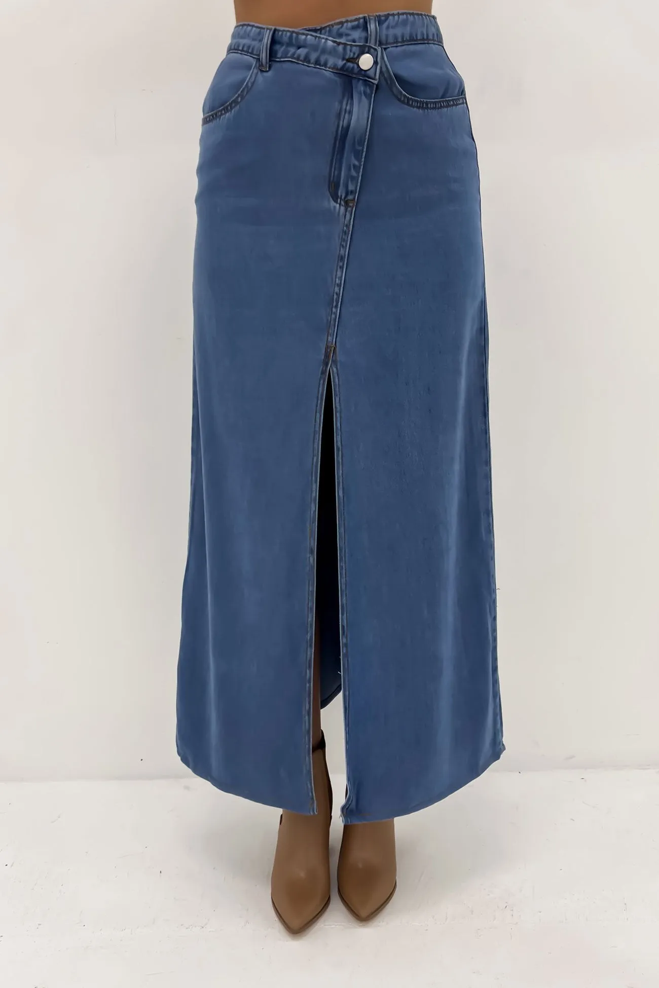 Kingsten Maxi Skirt Blue