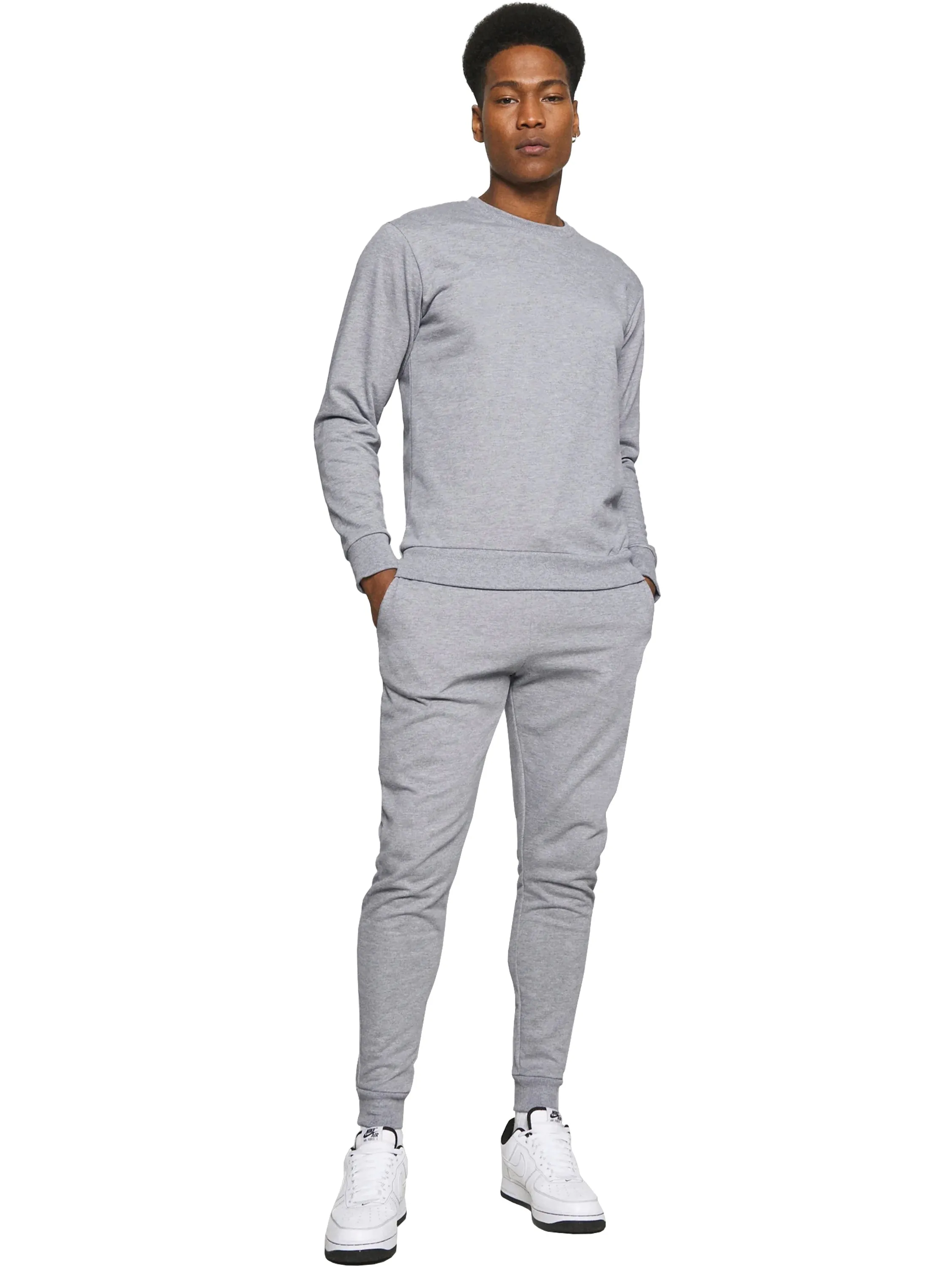 Kruze | Mens Crew Neck Sweatshirt Tracksuit Set