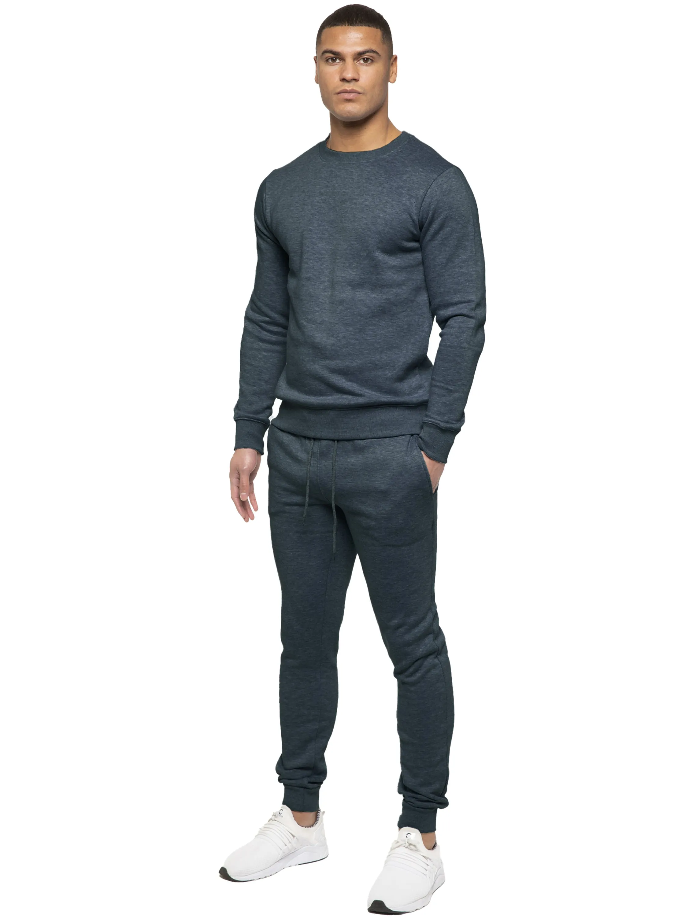 Kruze | Mens Crew Neck Sweatshirt Tracksuit Set