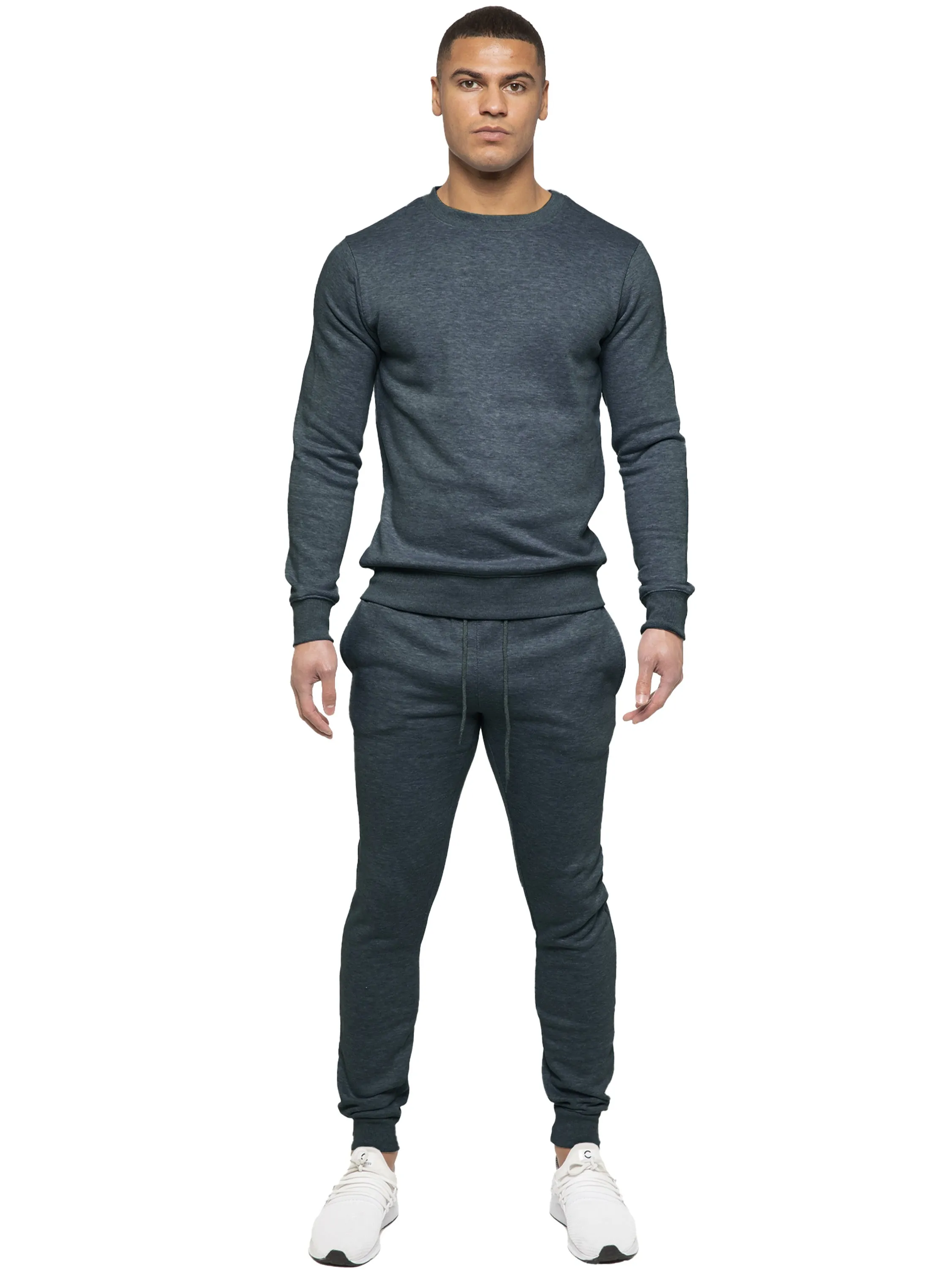 Kruze | Mens Crew Neck Sweatshirt Tracksuit Set