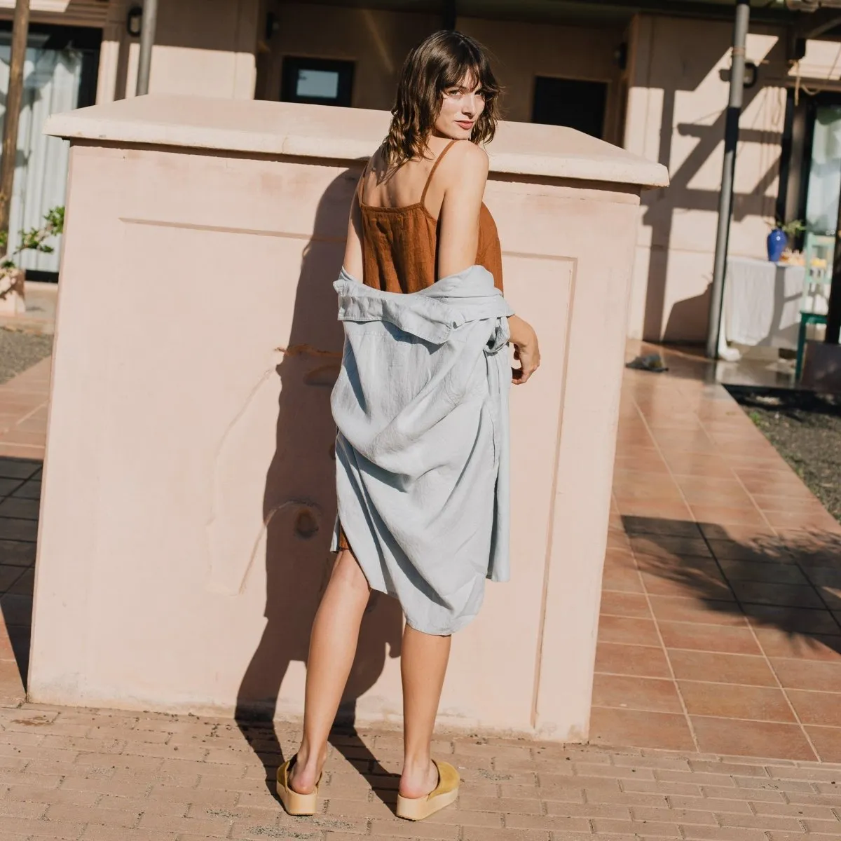 LANGLEY slip linen dress