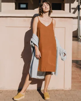 LANGLEY slip linen dress