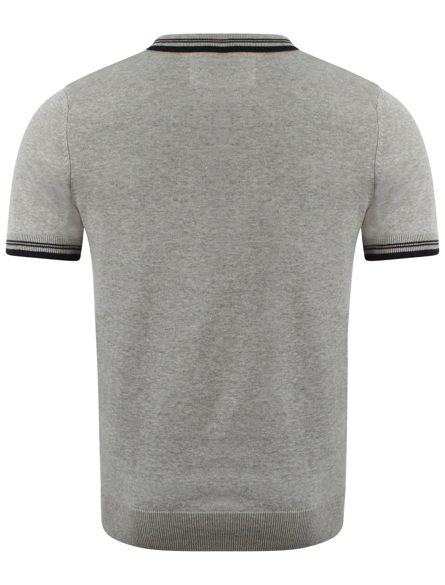 Le Shark Parker grey knitted polo shirt