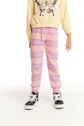 Leila Cotton Candy Plaid Jogger