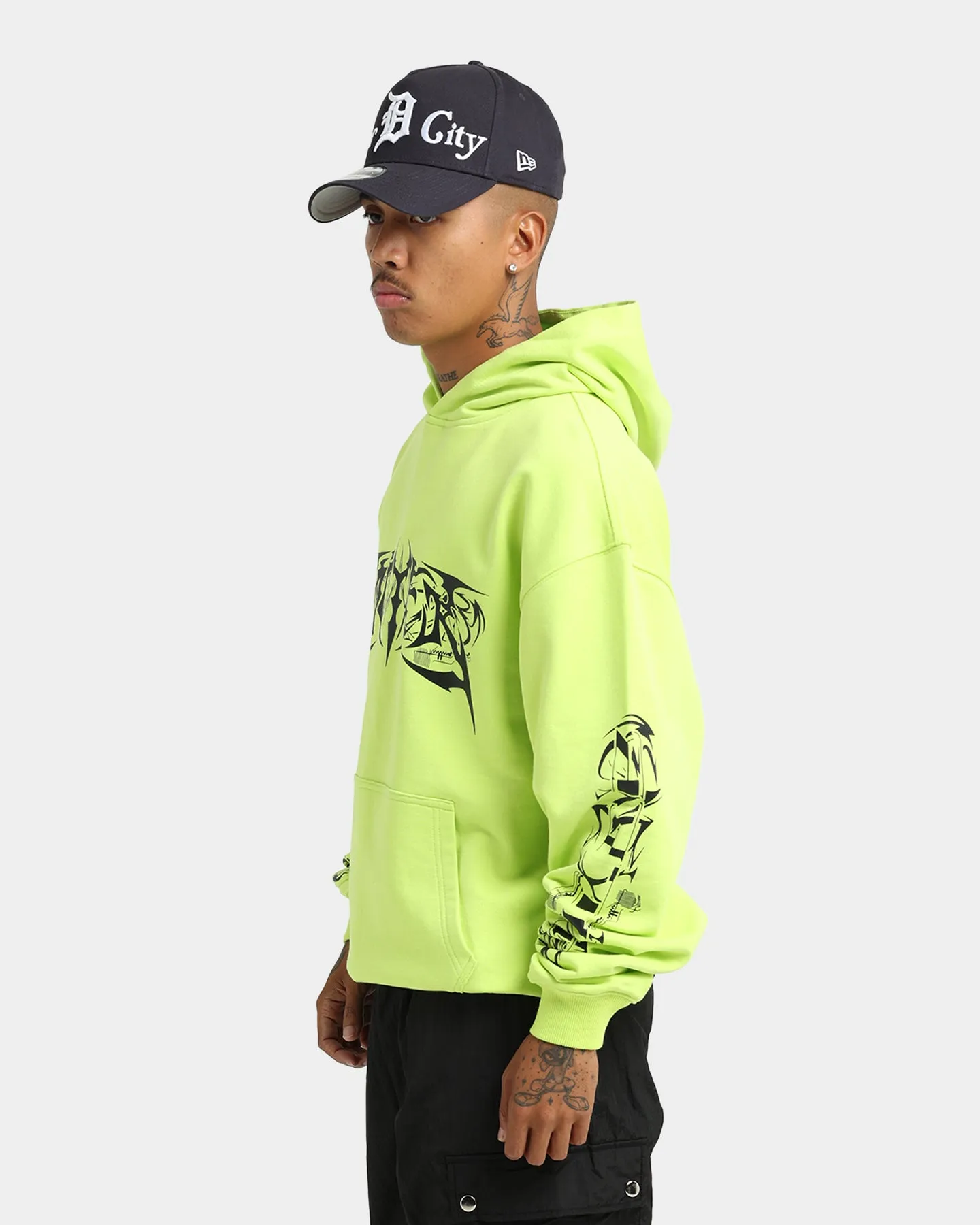 Loiter Anarchy Hoodie Neon Green