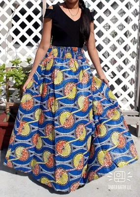 Long Maxi Skirt/ Printed- 1003