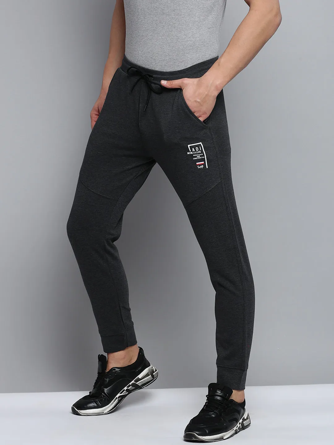 Men Grey Solid Casual Jogger