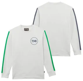 Men's 7 MI Locale white w/ green & navy stripes