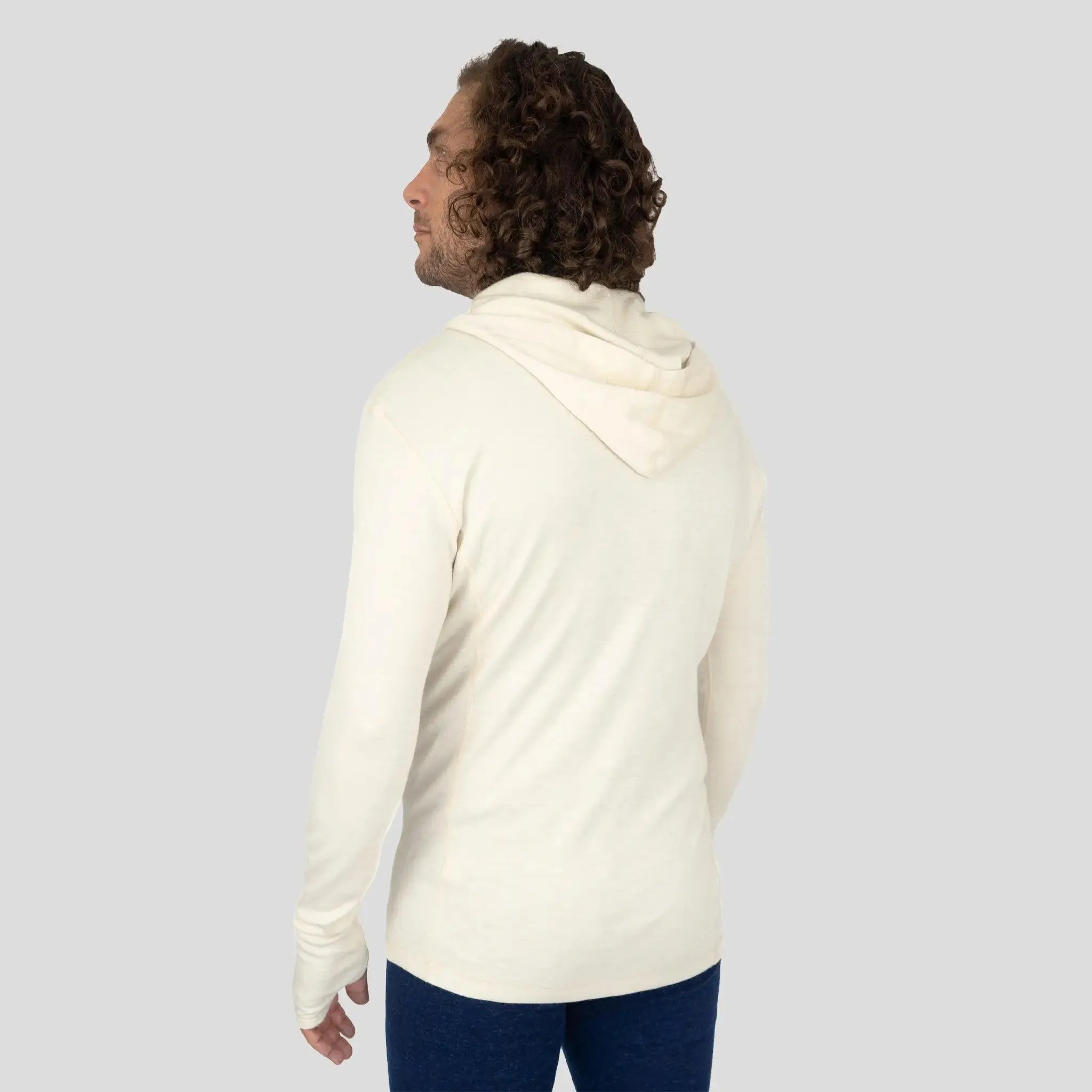 Men's Alpaca Wool Hoodie: 300 Lightweight Half-Zip