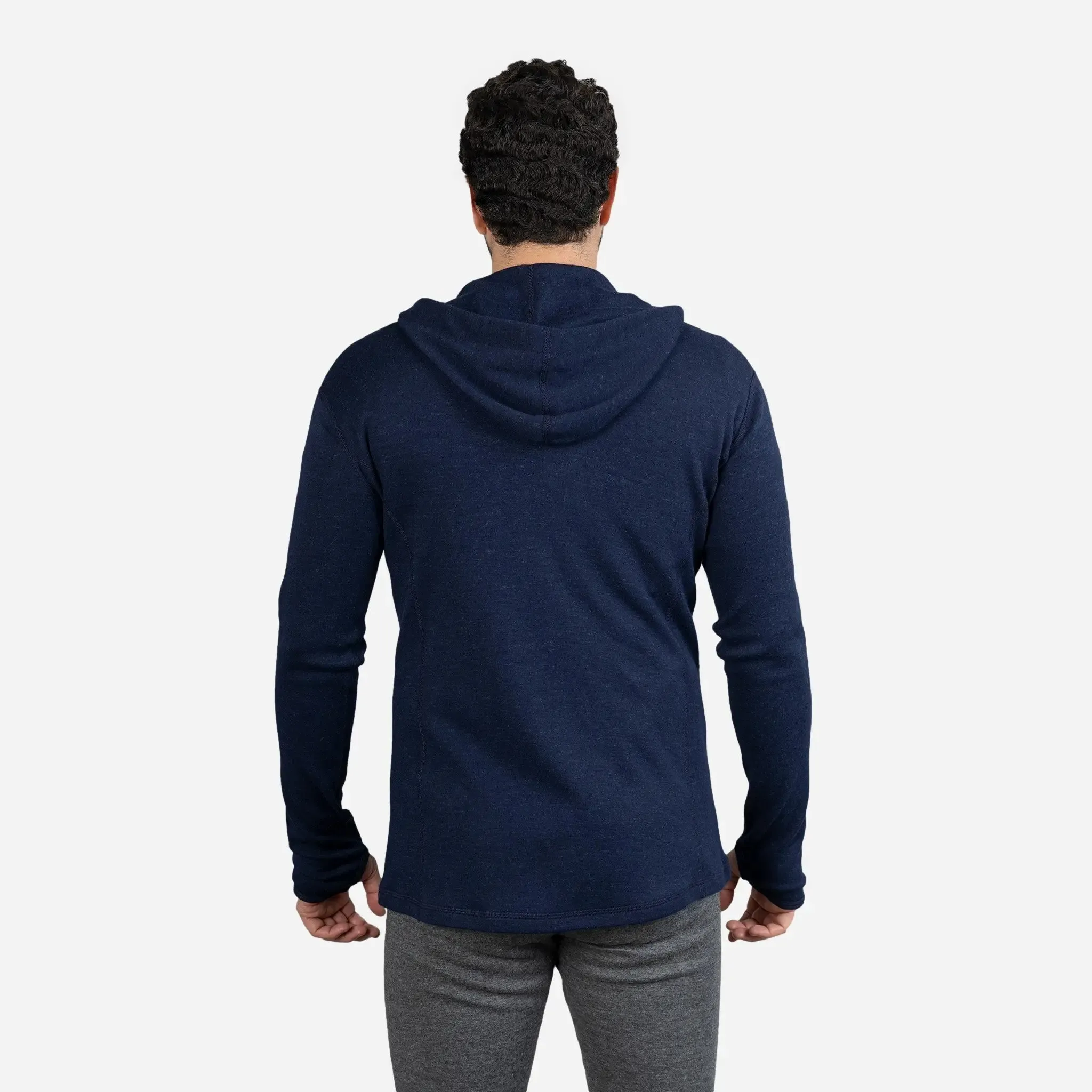 Men's Alpaca Wool Hoodie: 300 Lightweight Half-Zip