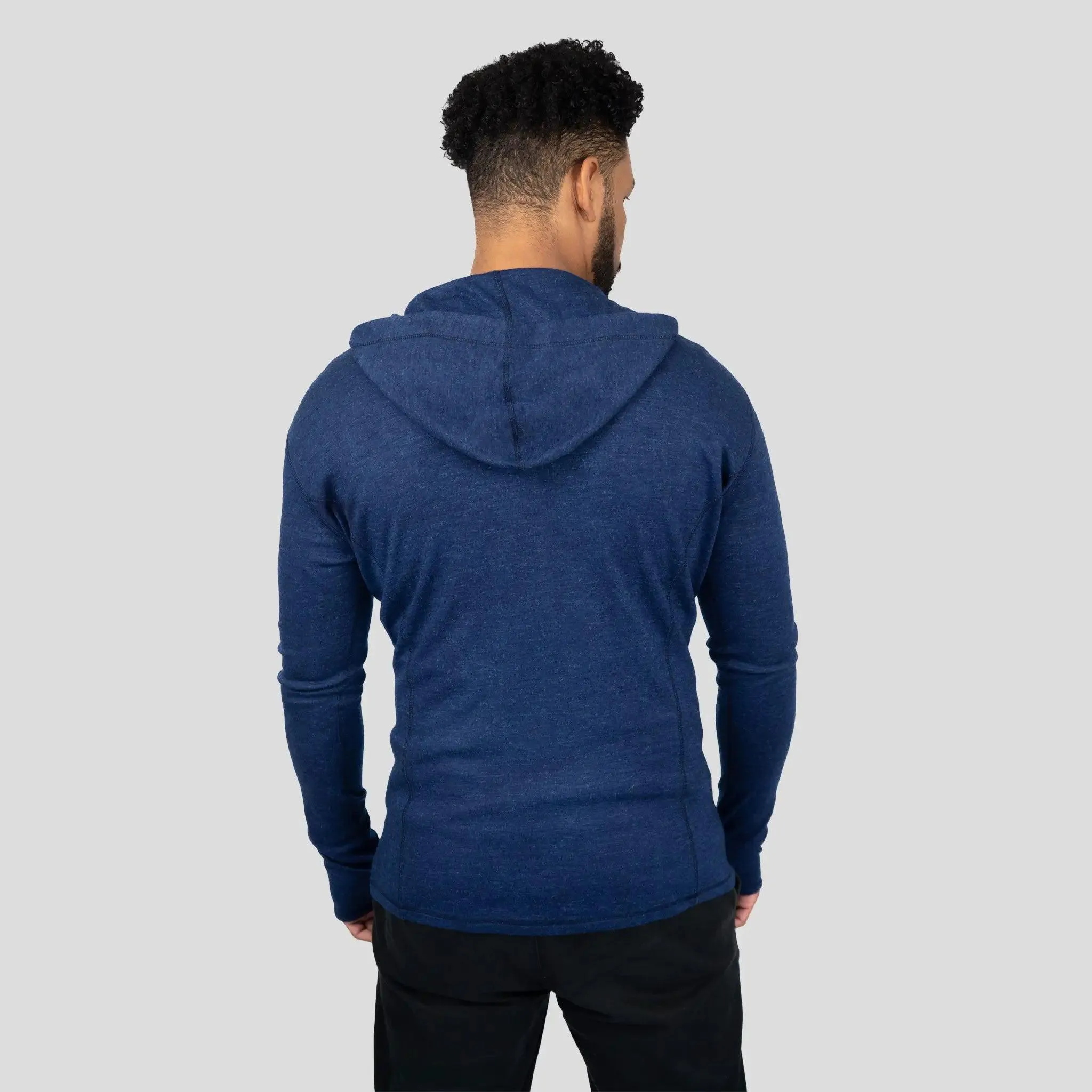 Men's Alpaca Wool Hoodie: 300 Lightweight Half-Zip