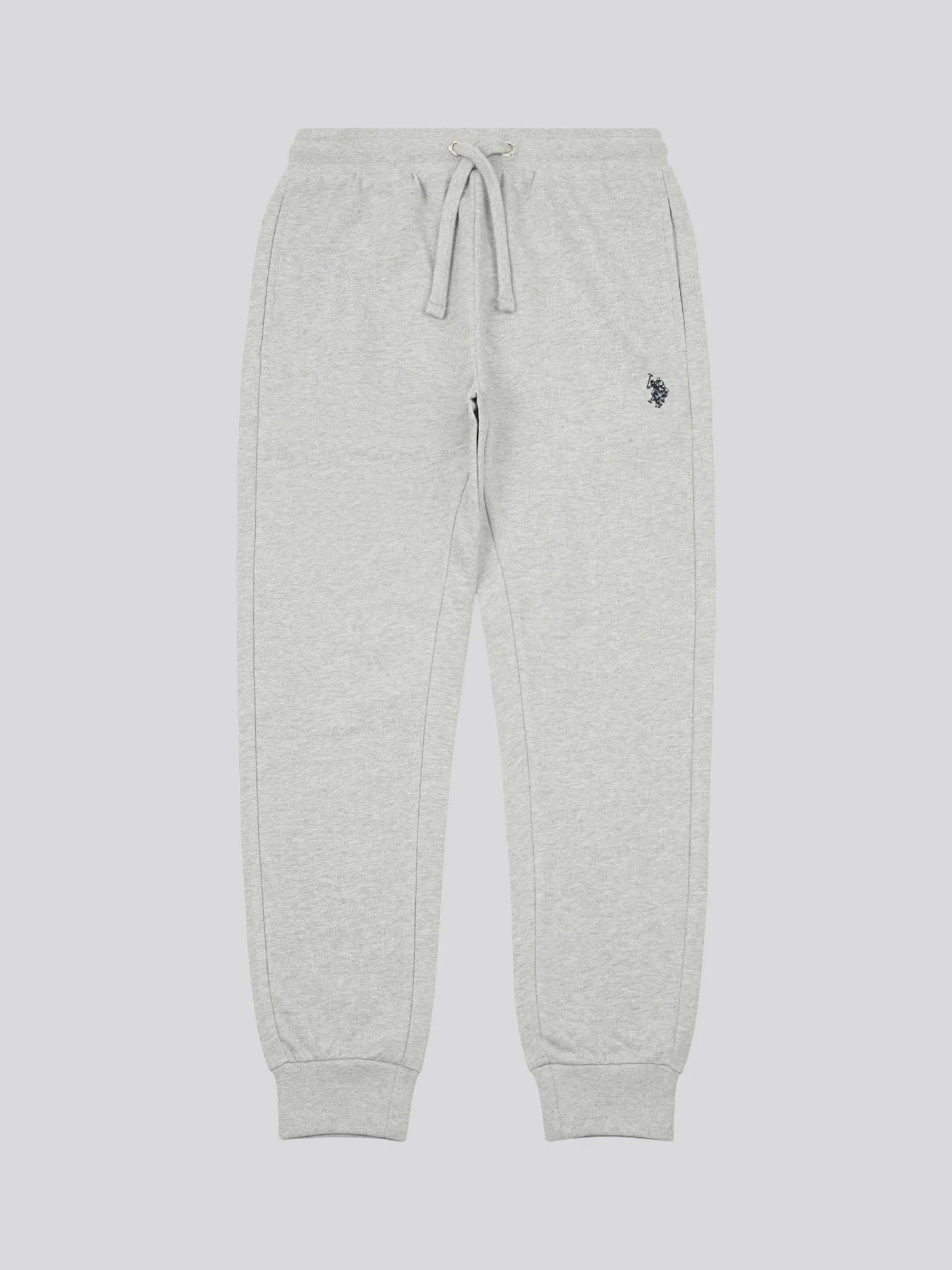 Mens Double Horsemen Joggers in Mid Grey Marl