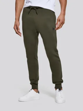 Mens Fleece Joggers in Army Green