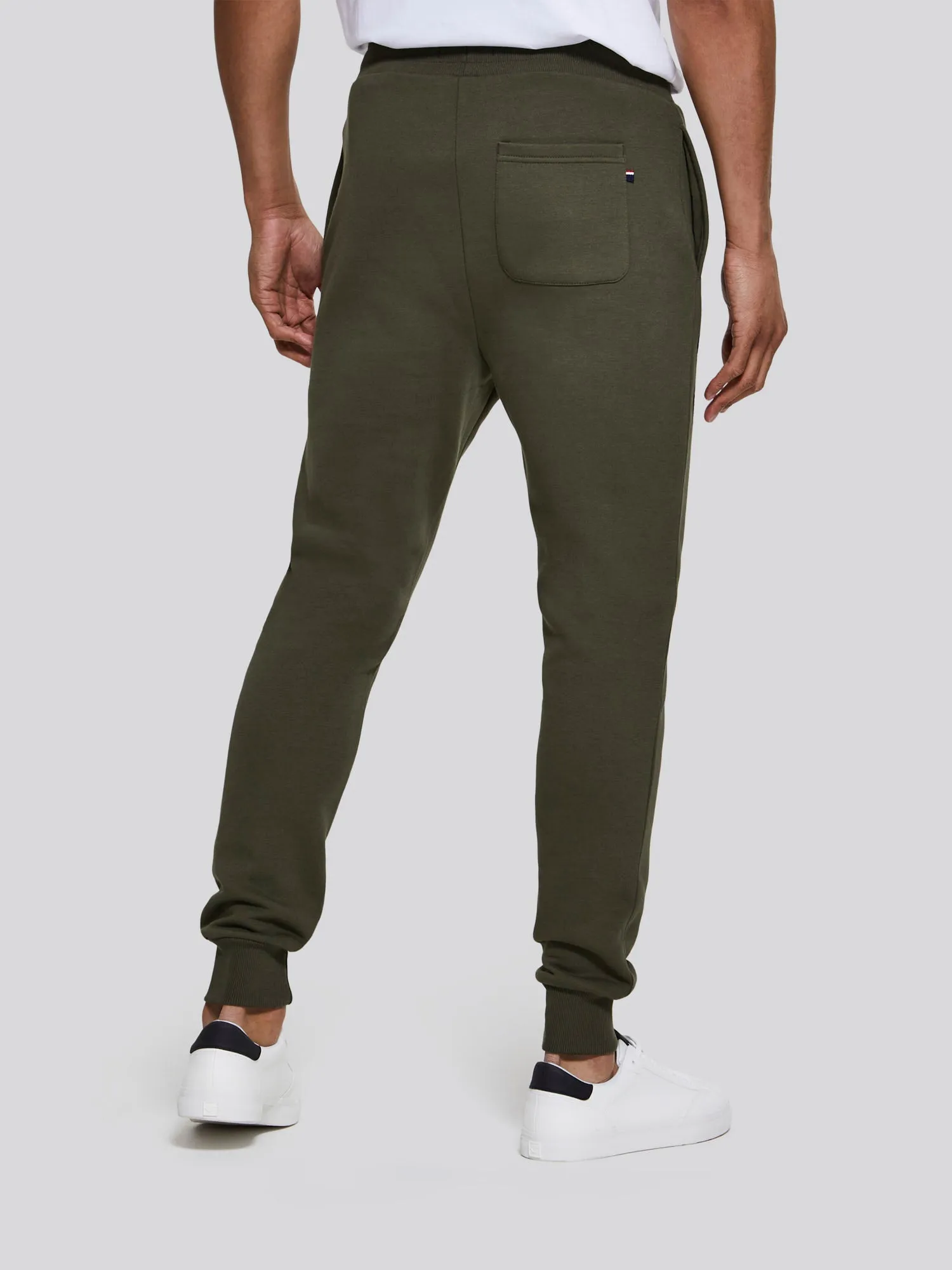 Mens Fleece Joggers in Army Green