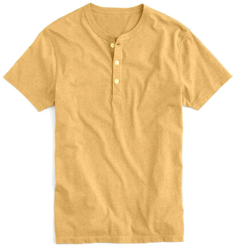 Men's Henley T-shirt - BANANA HEATHER