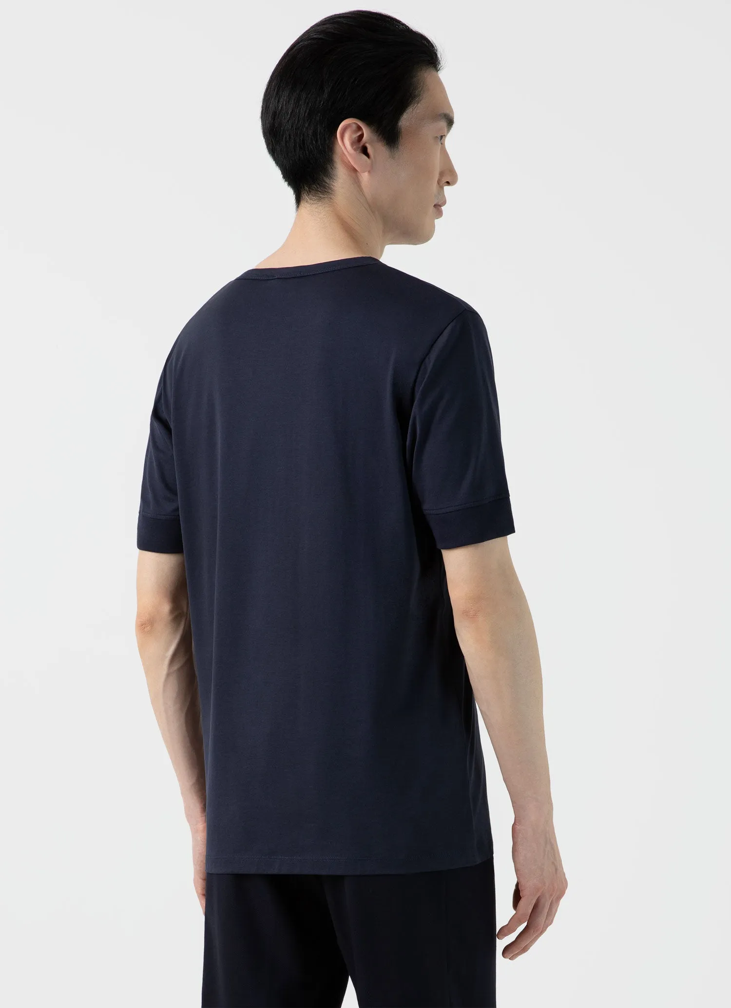 Men's Henley T-shirt in Navy