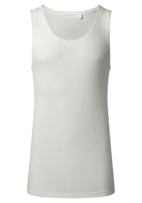 Mens Thermal Vest - Cream / White