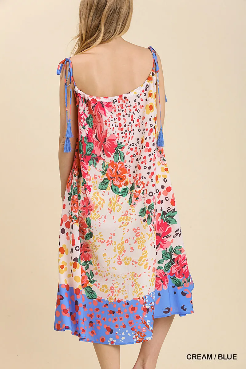 Midi Floral Mix Dress