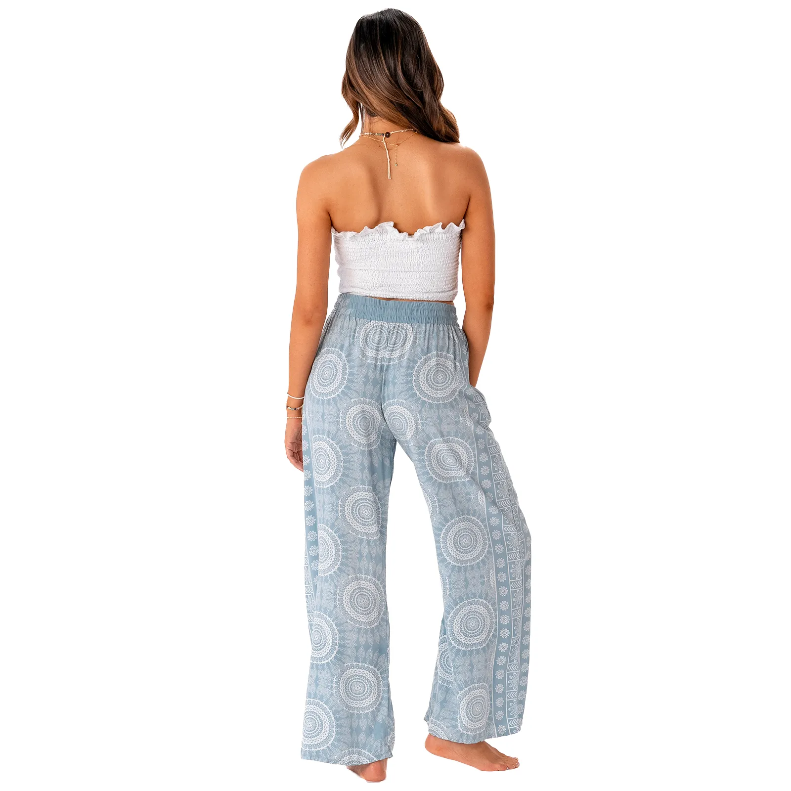 Moon Shadow Wide Leg Drawstring Pants