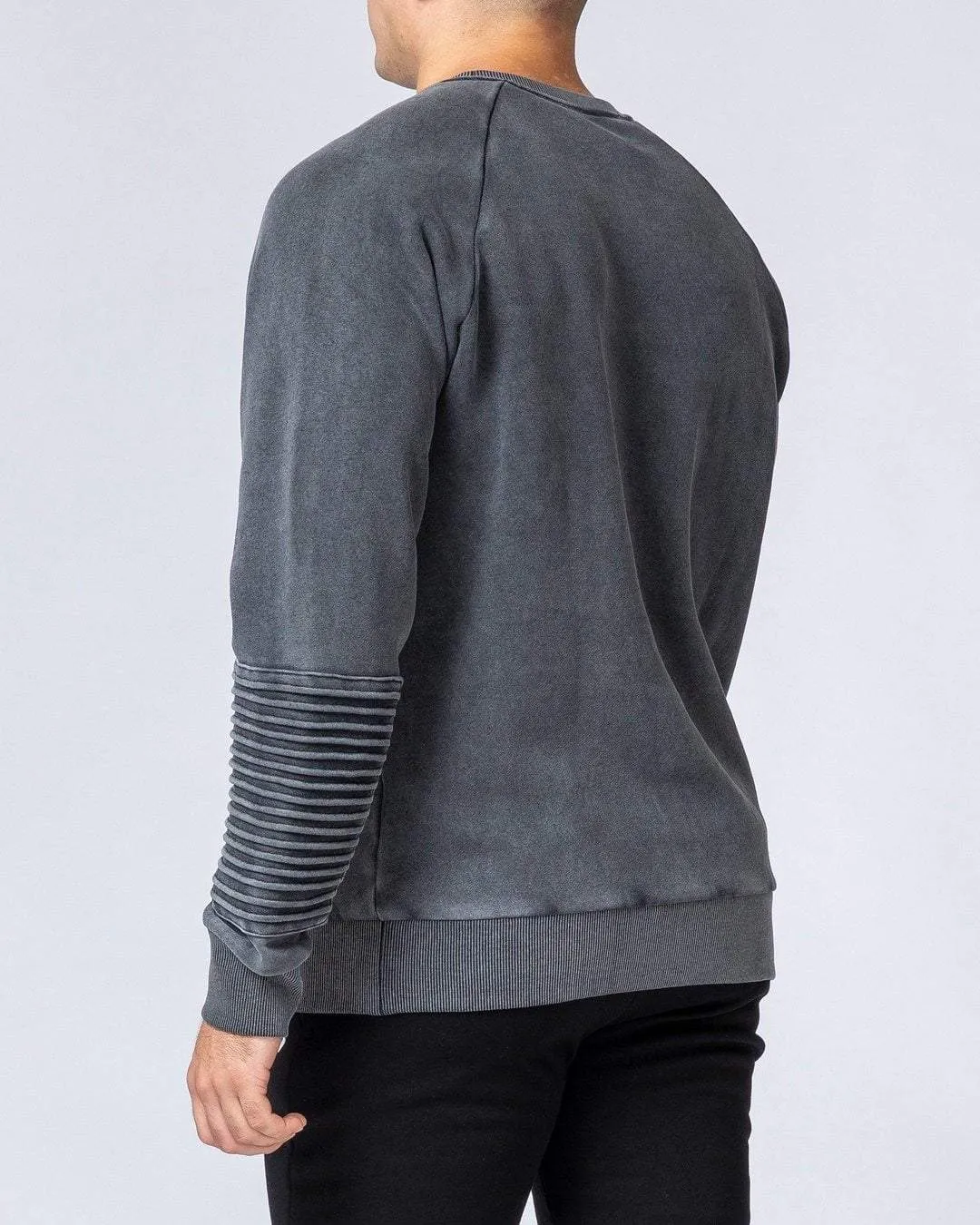 Moto Vintage Pullover - Washed Black