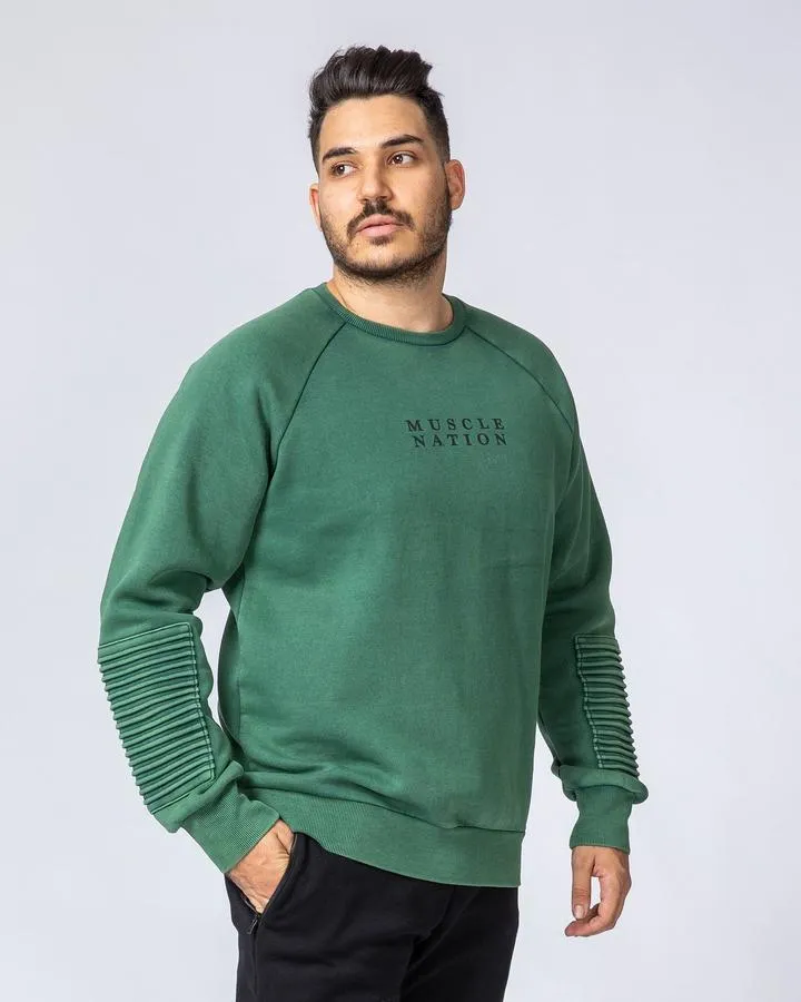 Moto Vintage Pullover - Washed Fir Green