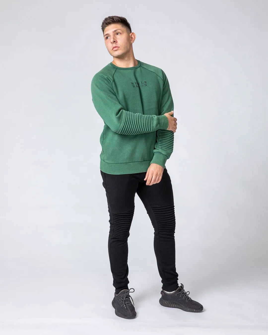 Moto Vintage Pullover - Washed Fir Green