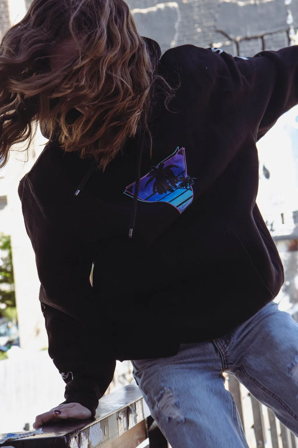 Neon Moonrise Pullover Hoodie