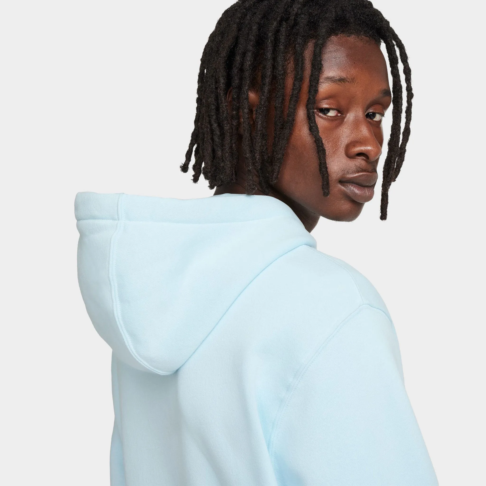 Nike Sportswear Club Fleece Pullover Hoodie Glacier Blue / Glacier Blue - White