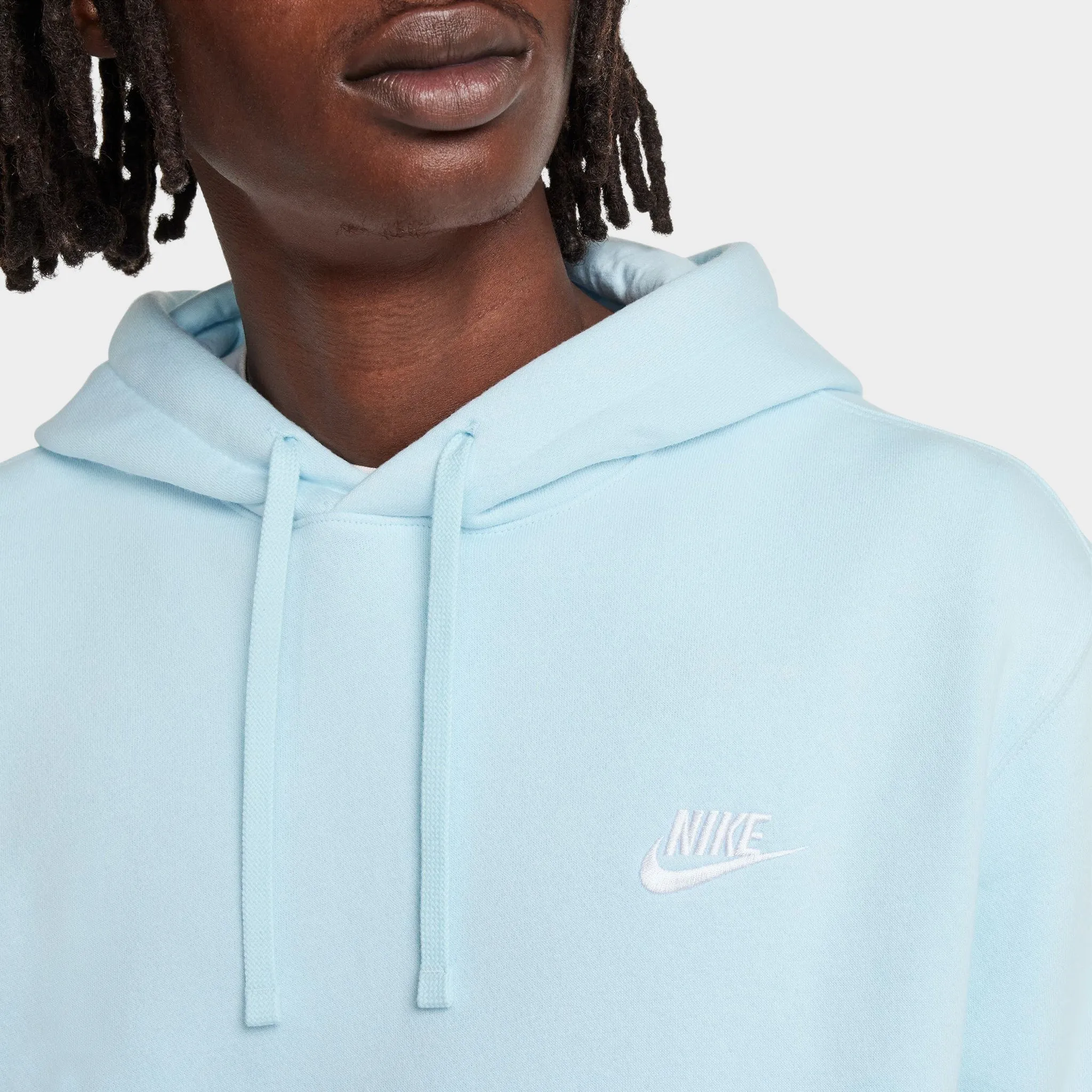 Nike Sportswear Club Fleece Pullover Hoodie Glacier Blue / Glacier Blue - White