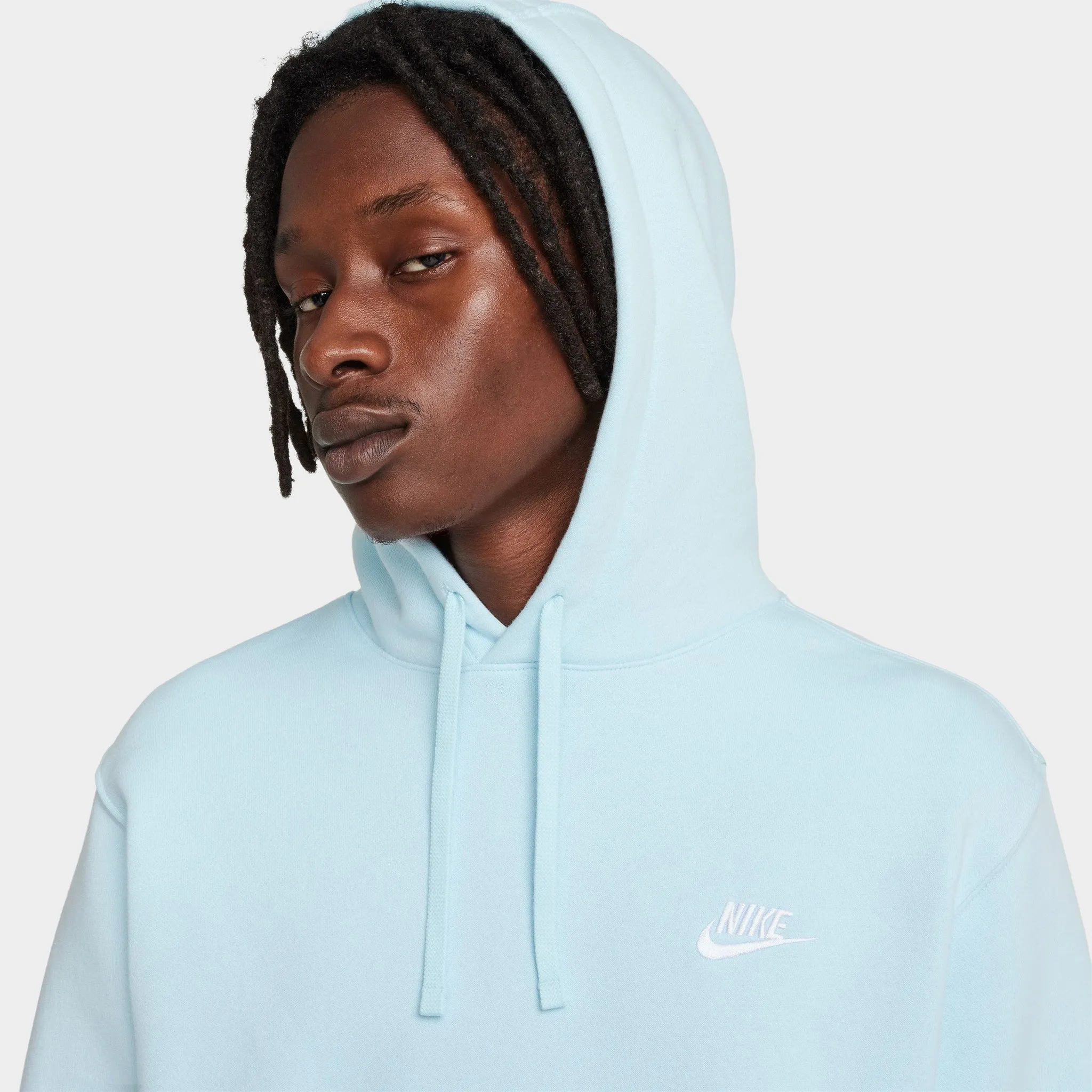 Nike Sportswear Club Fleece Pullover Hoodie Glacier Blue / Glacier Blue - White