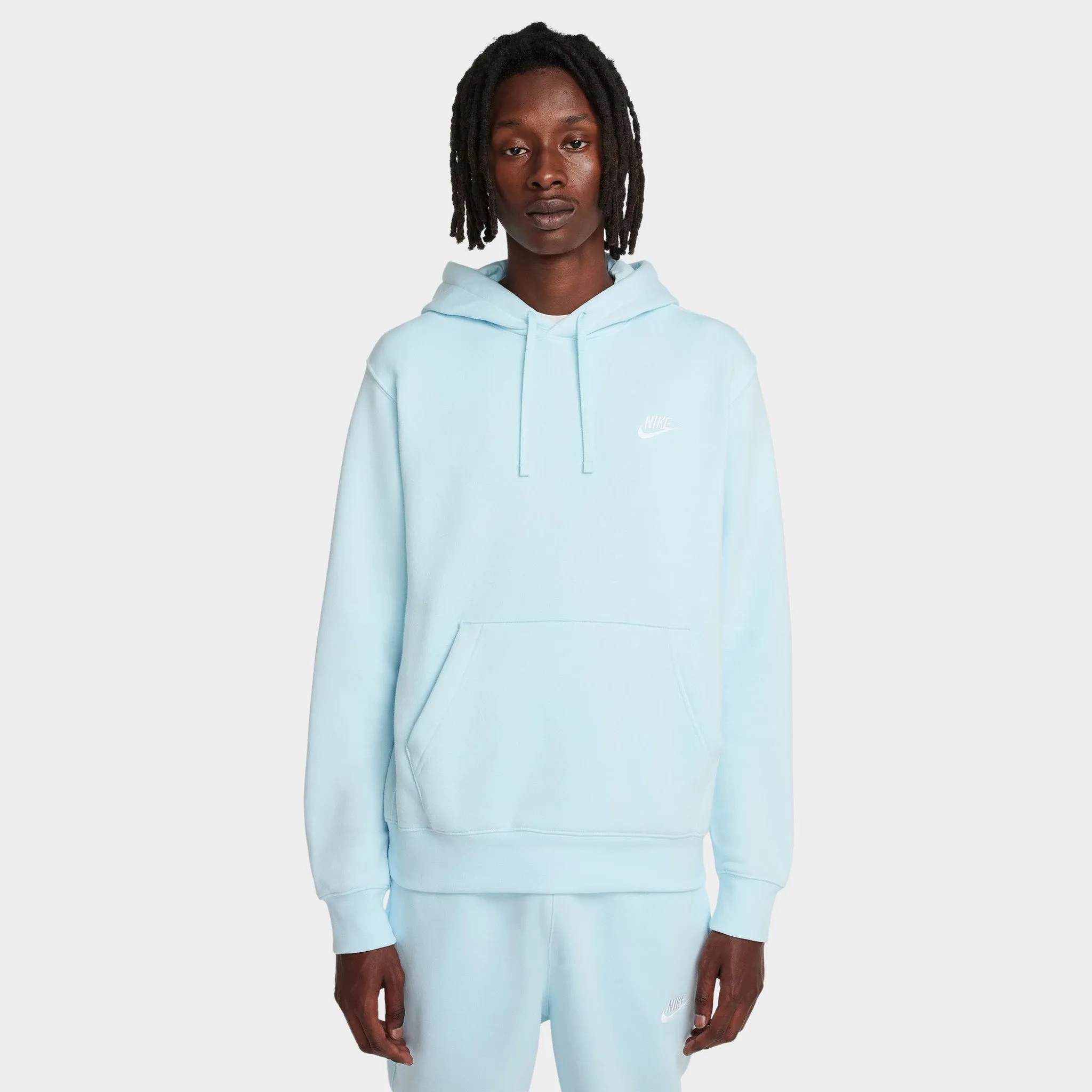 Nike Sportswear Club Fleece Pullover Hoodie Glacier Blue / Glacier Blue - White