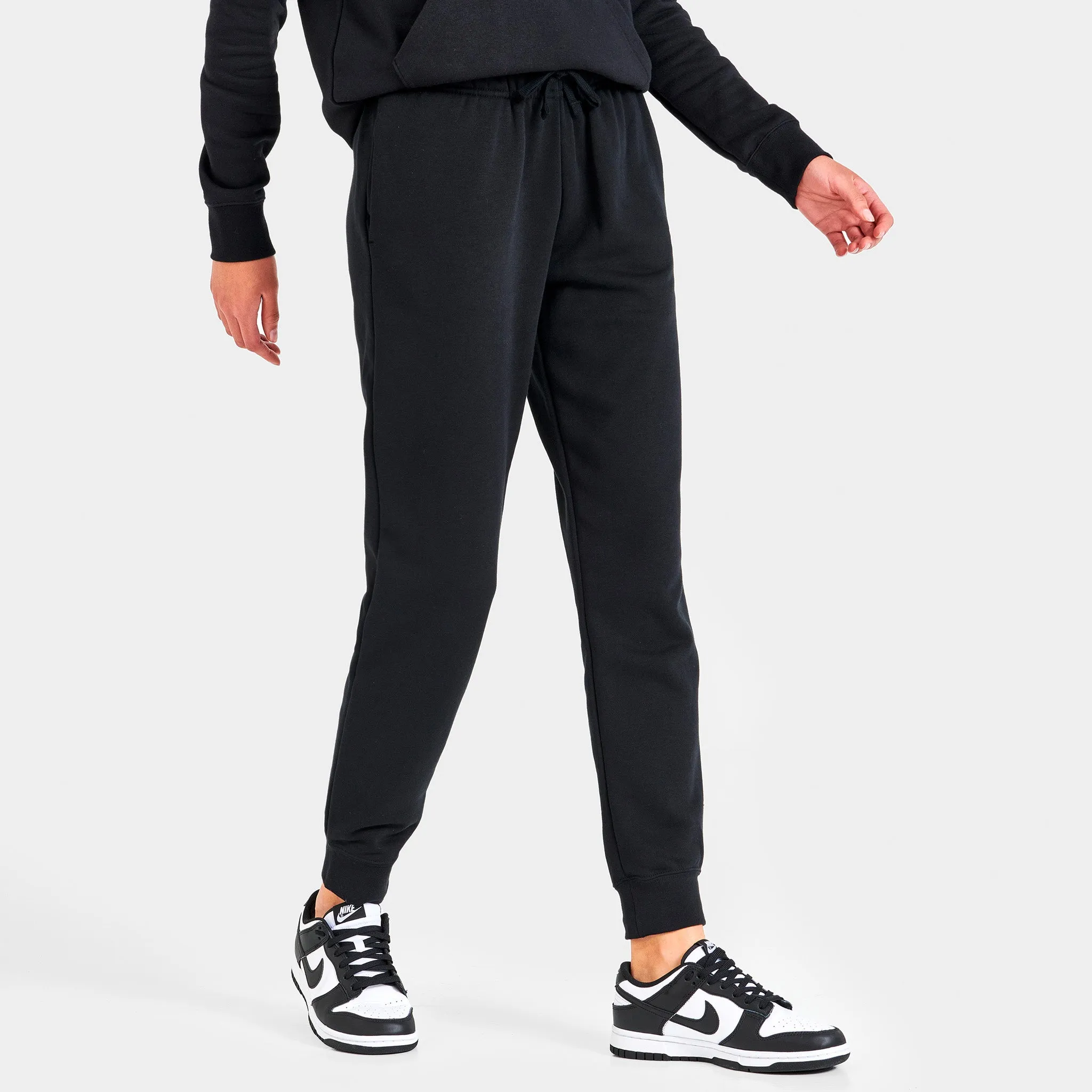 Nike Sportswear Club Fleece Women's Mid-Rise Joggers Black / White