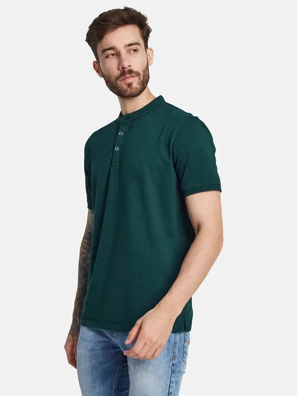 Octave Ss24 Men Henley Neck T-Shirt