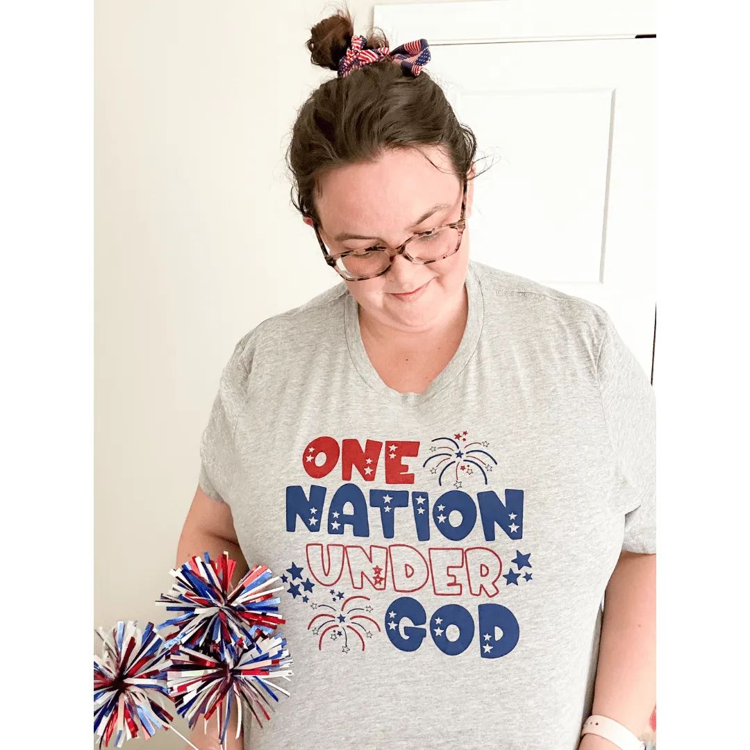 One Nation Under God Multicolor Unisex Shirt