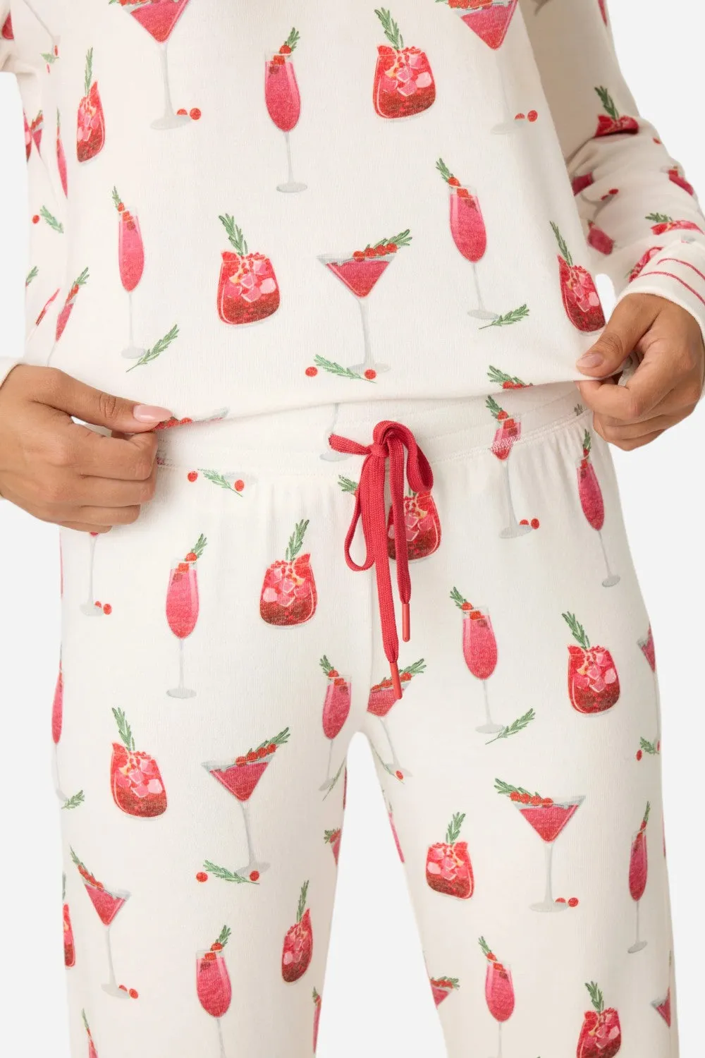 PJ Salvage Cranberries & Cocktails Jogger Pant