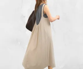 Plus Size Linen Slip Dress