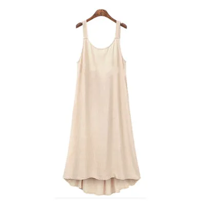 Plus Size Linen Slip Dress