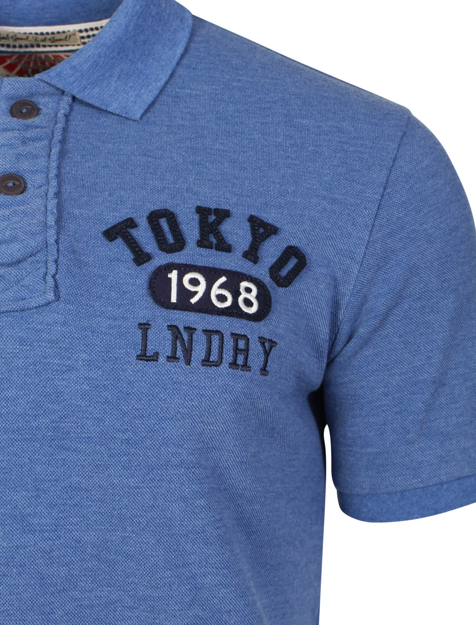 Point Lowe Polo Shirt in Cornflower Blue Marl - Tokyo Laundry