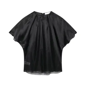 Pre Order: Retro Double-Layer Organza Loose Top