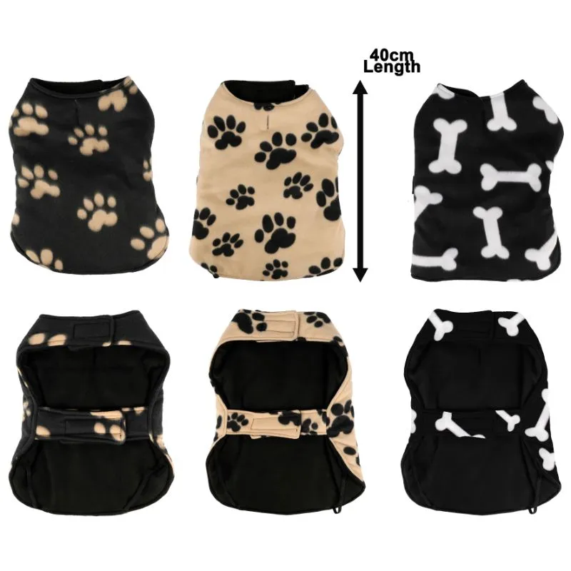 Printed Polar Fleece Pet Jacket - 40cm