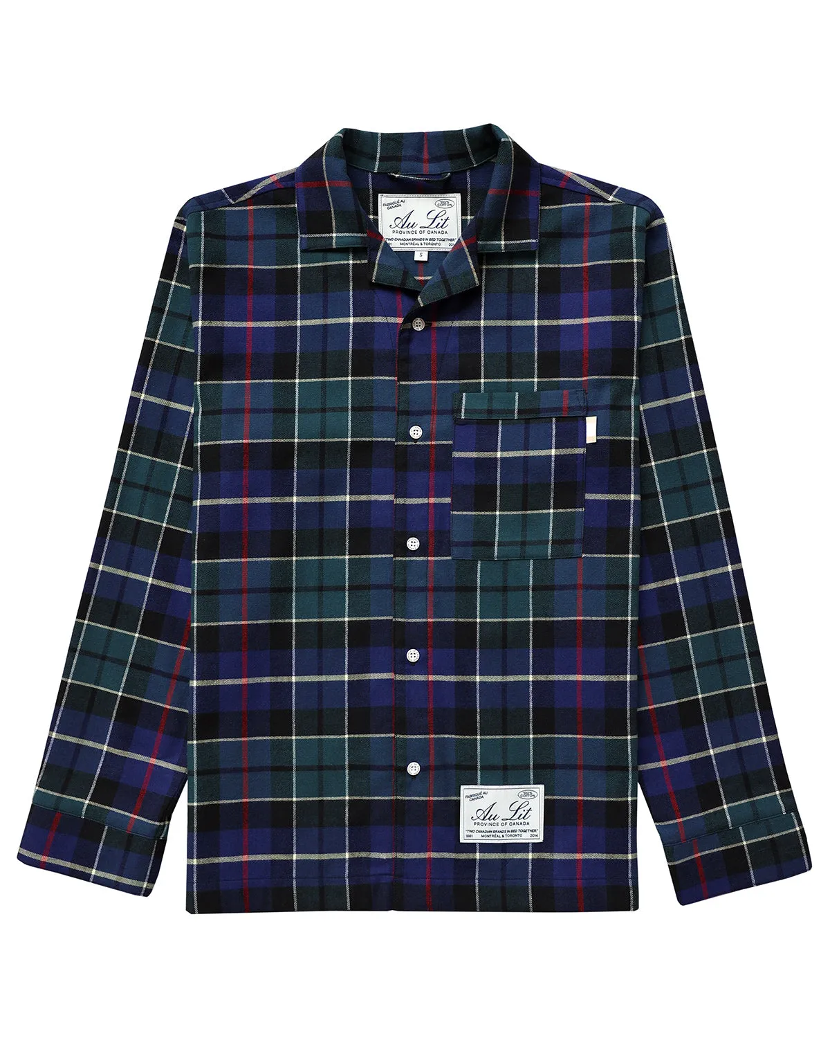 Province of Canada Unisex Flannel Shirt Navy