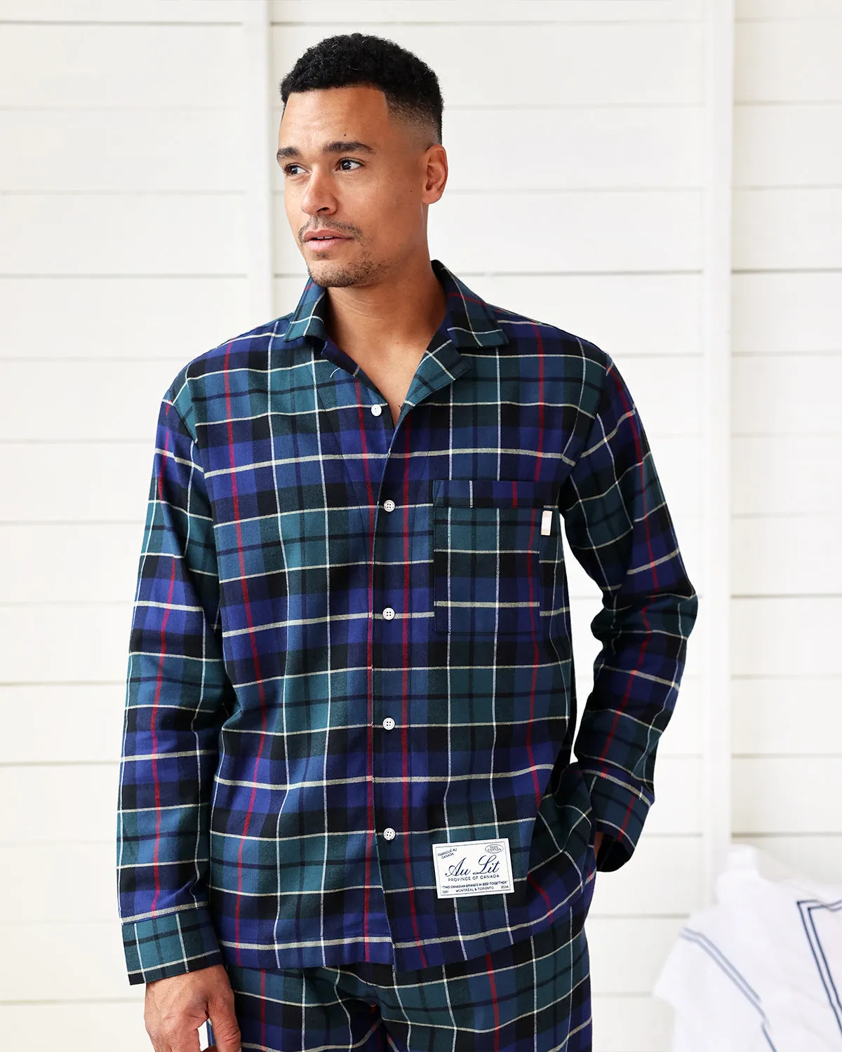 Province of Canada Unisex Flannel Shirt Navy