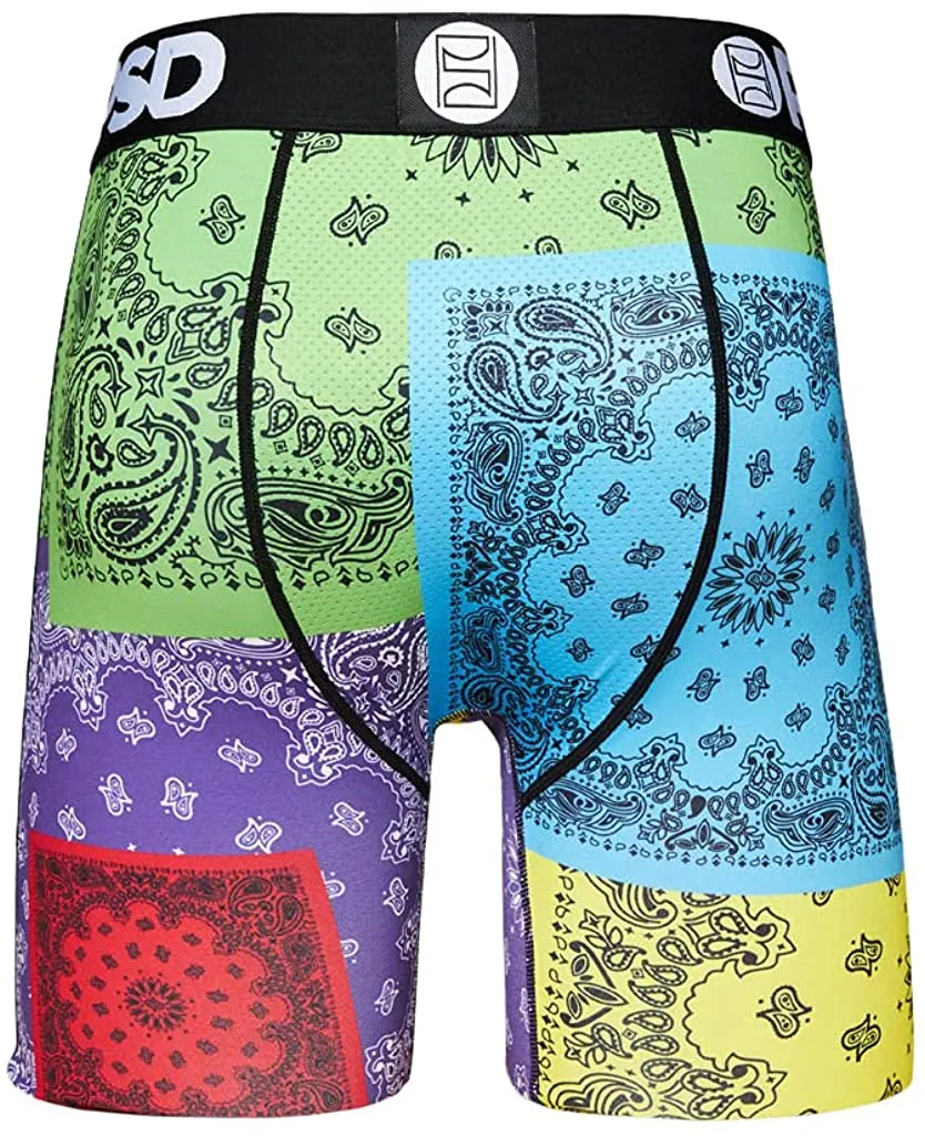 PSD Men's Neon Bandanna Patchwork Boxer Brief